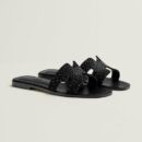 Hermes Oran Sandal Noir