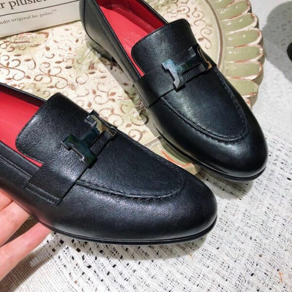 Hermes Paris Womens LoaferSpring/Summer Collection Black - Image 8