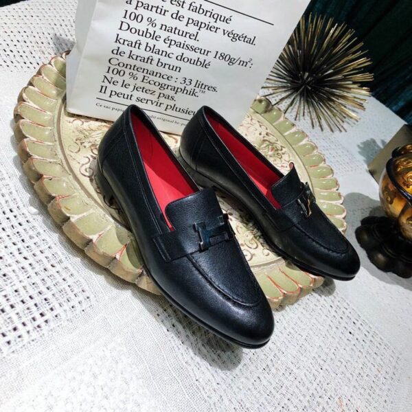 Hermes Paris Womens LoaferSpring/Summer Collection Black - Image 4