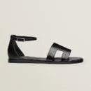 Hermes Santorini Sandal Noir