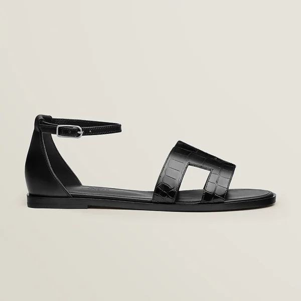 Hermes Santorini Sandal Noir - Image 2