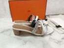 Hermes Thalassa Mules Sandals Nappa Leather Spring /Summer Collection Blanc /Silver