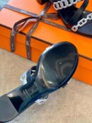 Hermes Thalassa Mules Sandals Nappa Leather Spring /Summer Collection Noir /Silver
