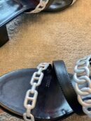 Hermes Thalassa Mules Sandals Nappa Leather Spring /Summer Collection Noir /Silver