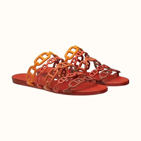 Hermes Thalassa Sandal Multicolore Terracotta