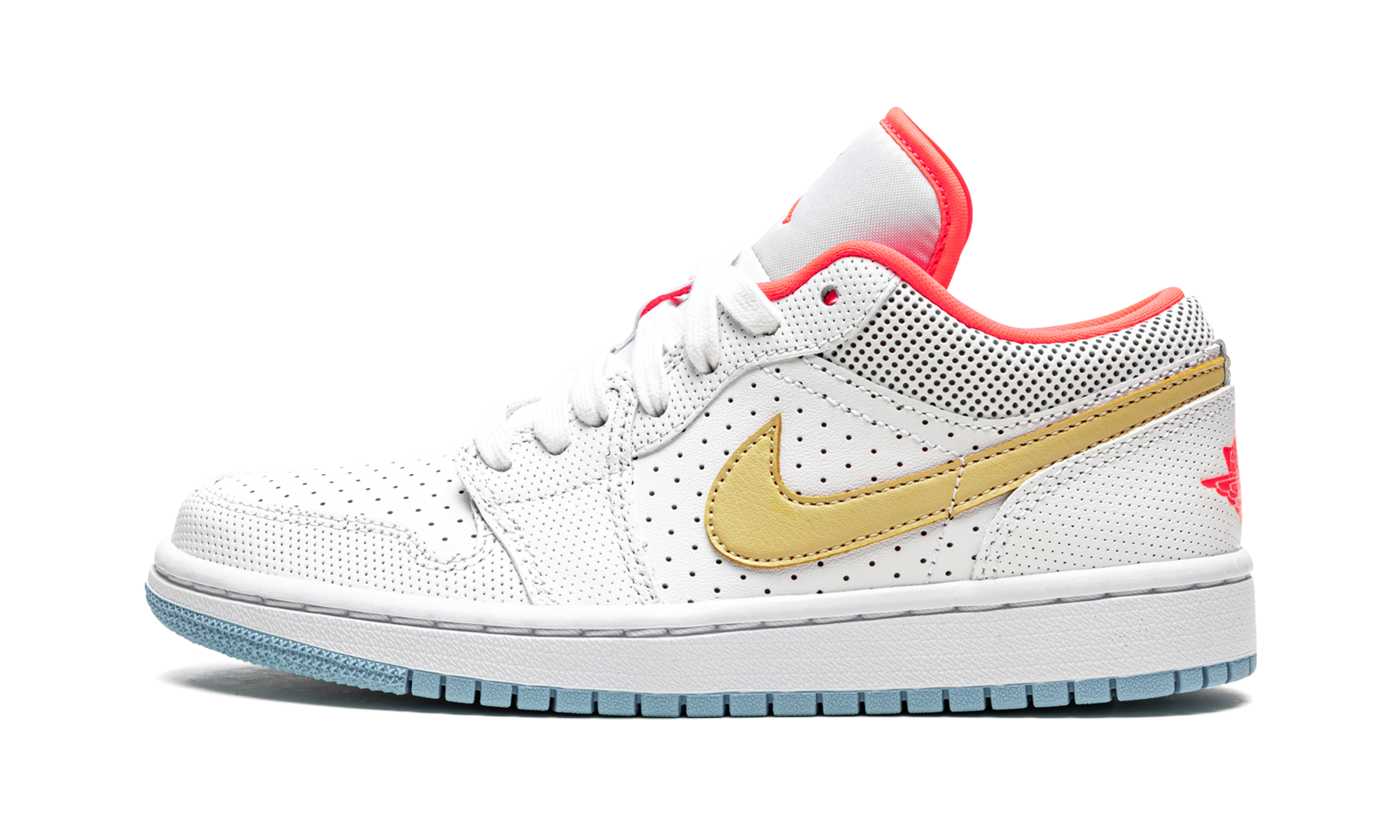 JORDAN 1 LO SE WMNS "White / Sesame / Flash Crimson"
