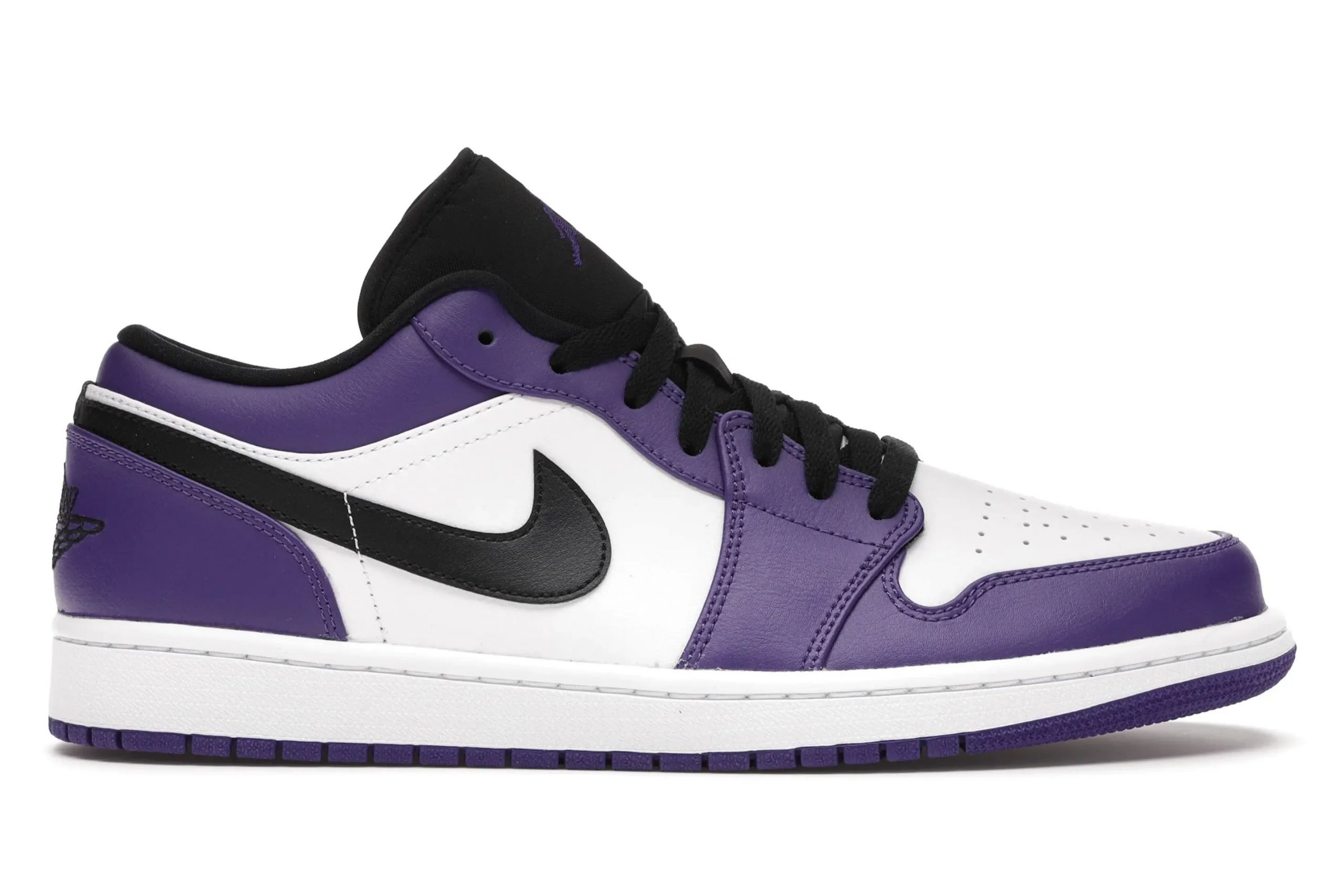 Jordan 1 Low Court Purple White Men Shoes
