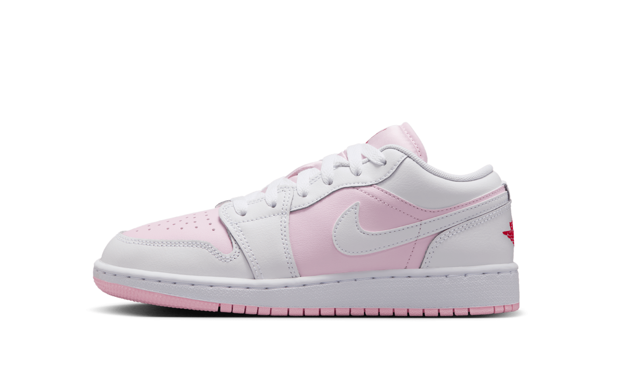 Jordan 1 Low GS "Pink Foam Fire Red White"