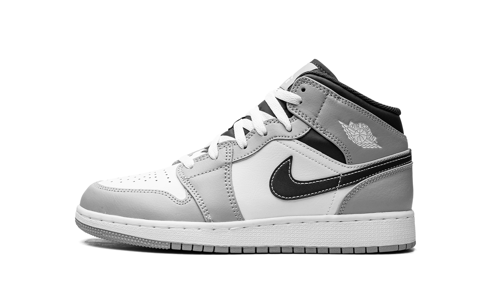 Jordan 1 Mid GS "Light Smoke Grey"