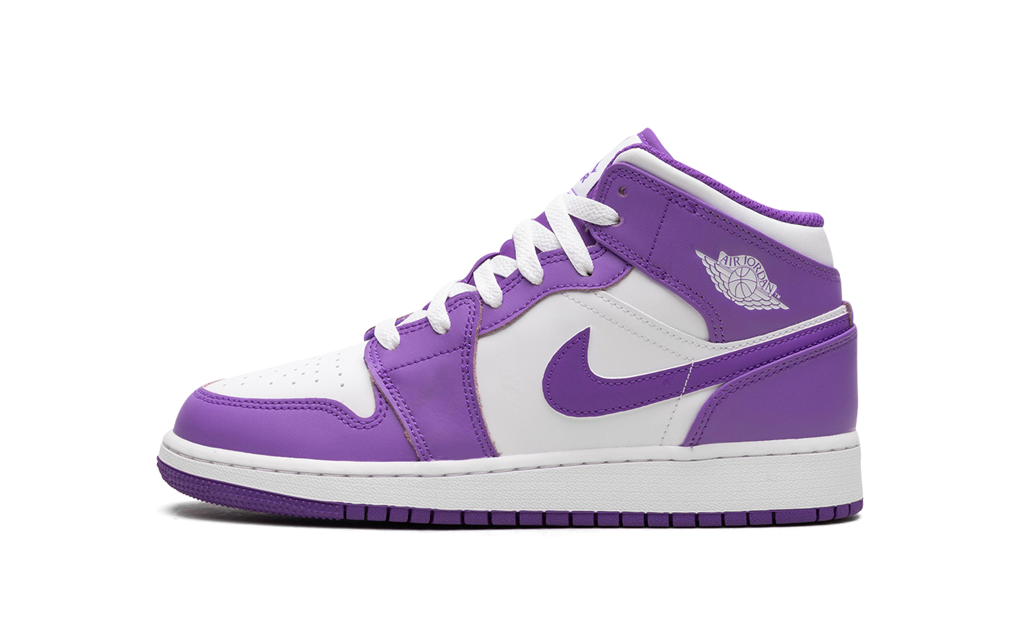 JORDAN 1 MID GS "White / Purple Venom"