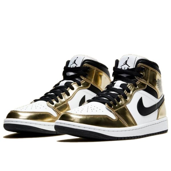 Jordan 1 Mid Metallic Gold - Image 5