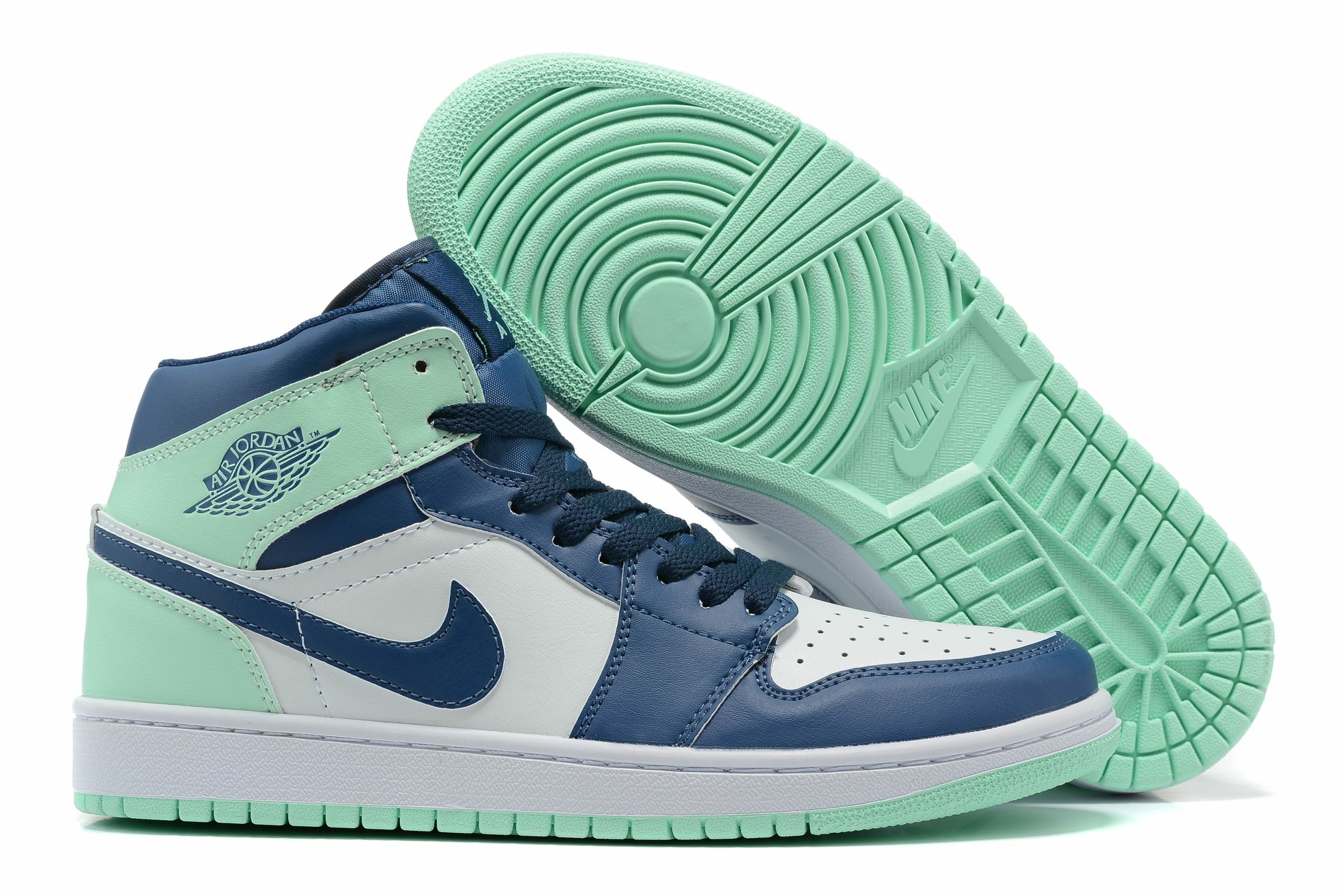 Jordan 1 Mid Mystic Navy Mint Foam Men size 7 - 11 US, Women size 5.5 - 10 US