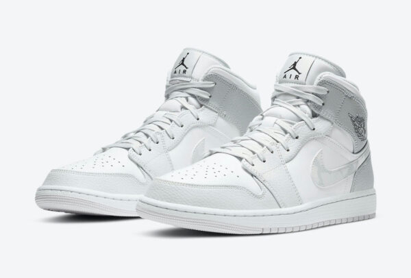 Jordan 1 MID SE GS Grey Camo Swoosh DC9035 - Image 3