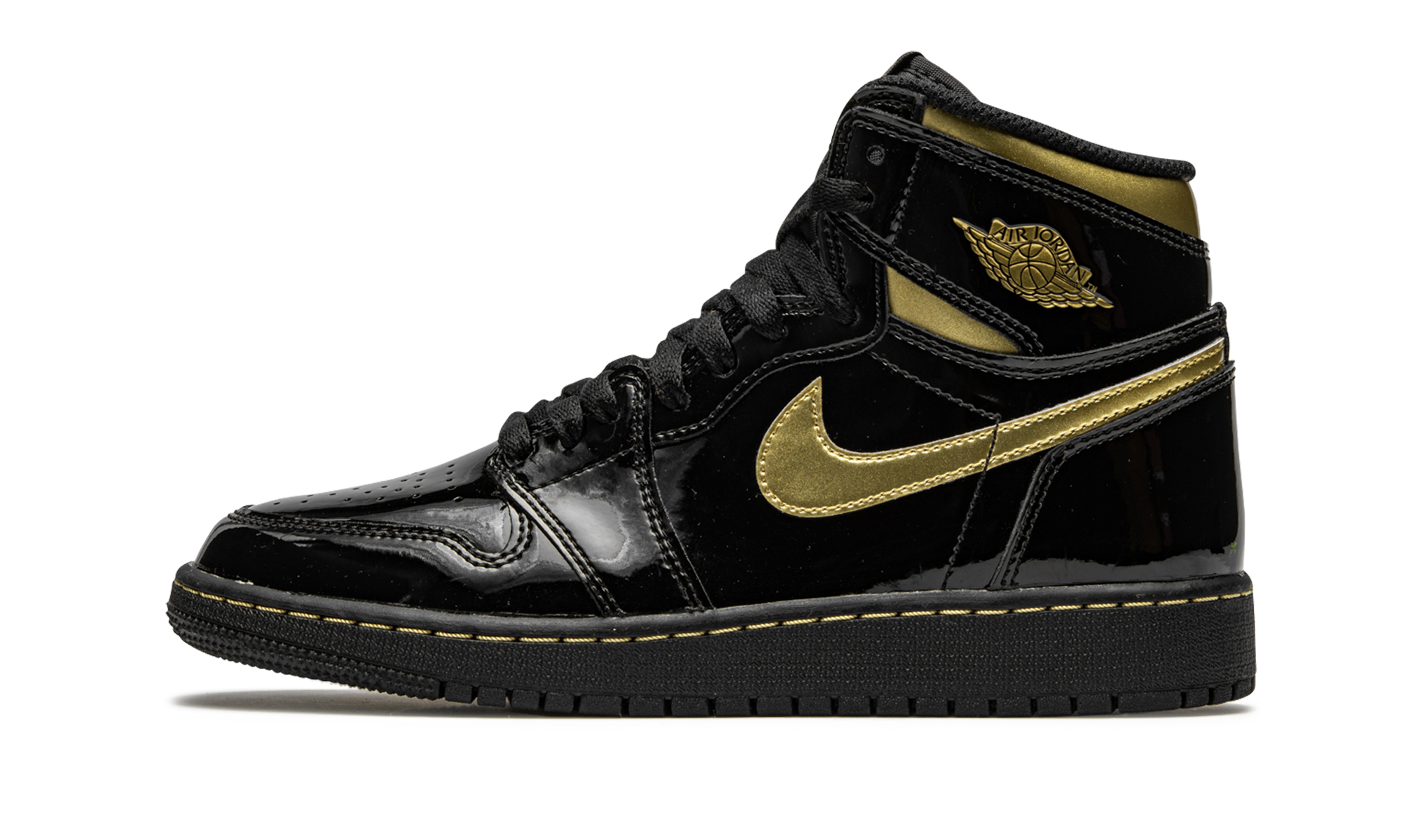 Jordan 1 Retro High OG GS "Black Metallic Gold"