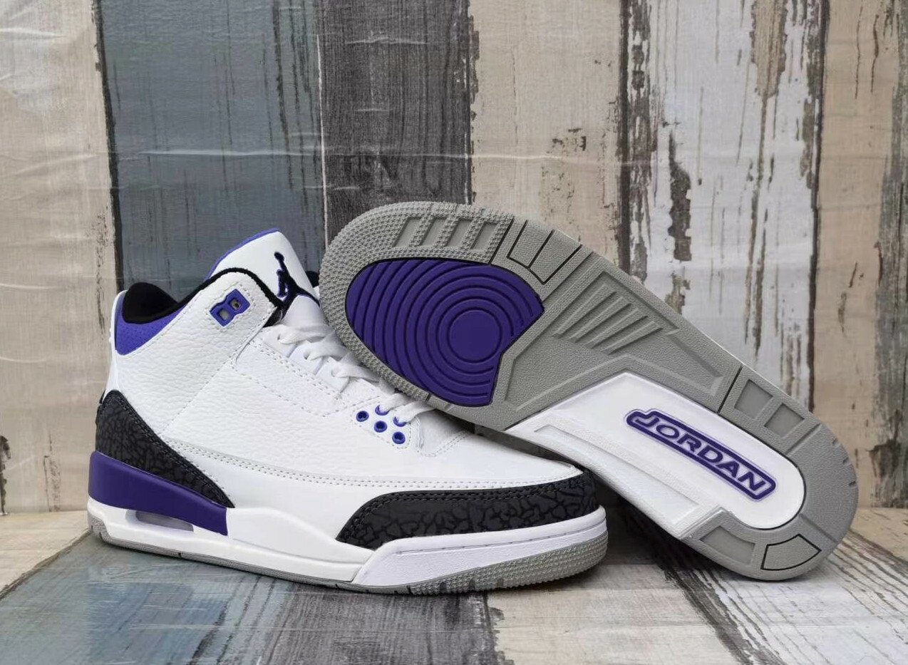 Jordan 3 Retro Dark Iris Men's Size 7 - 12 US