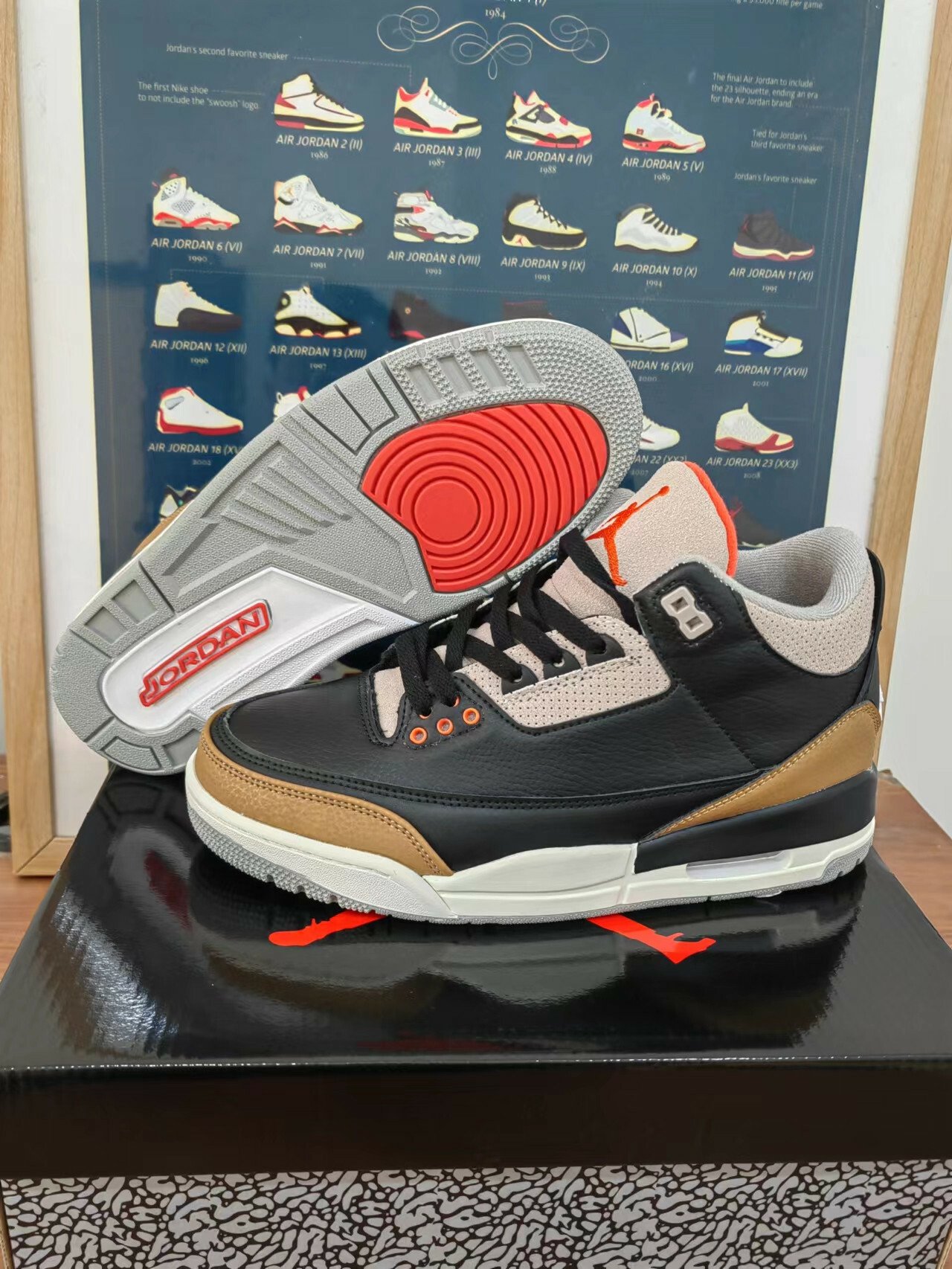 Jordan 3 Retro Desert Elephant Men's Size 7 - 12 US