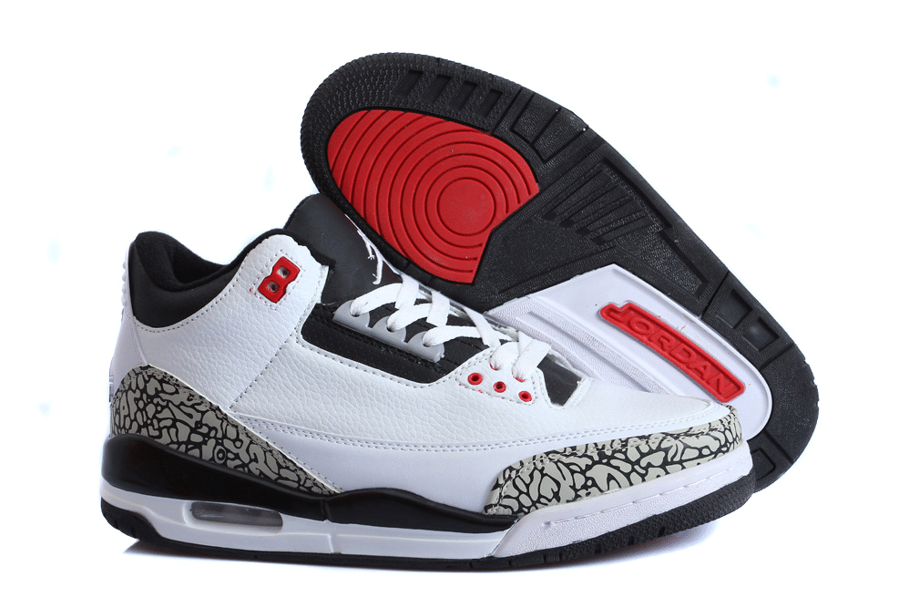 Jordan 3 Retro White Black Men's Size 7 - 12 US