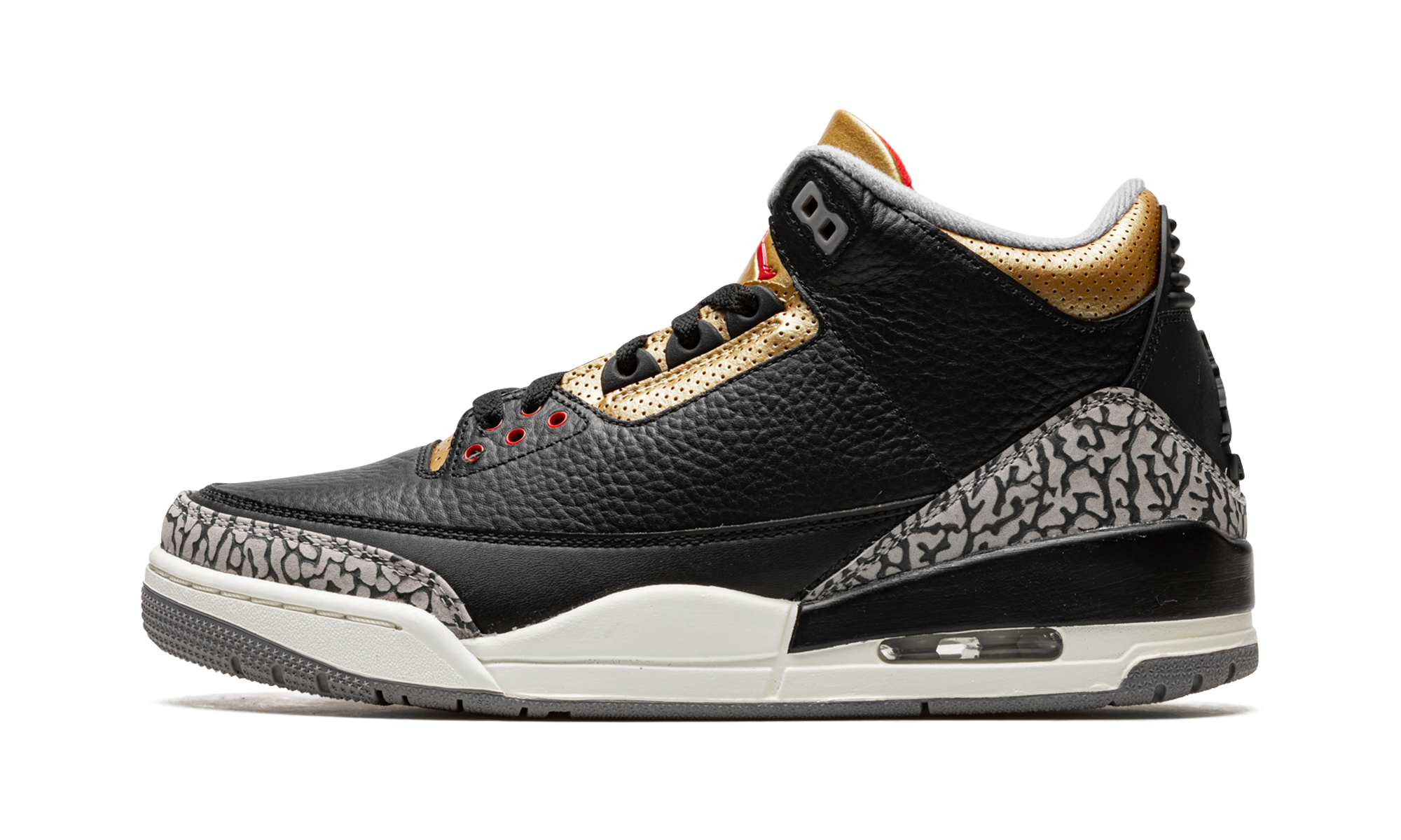 JORDAN 3 WMNS "Black Cement Gold"