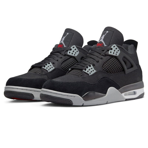 Jordan 4 Retro Black Canvas (GS) - Image 2