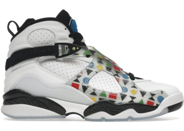 Jordan 8 Retro Quai 54 2019 White - Image 4