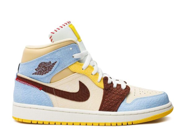 Maison Chateau Rouge x Air Jordan 1 Mid SE 'Fearless' Unfading Sneaker