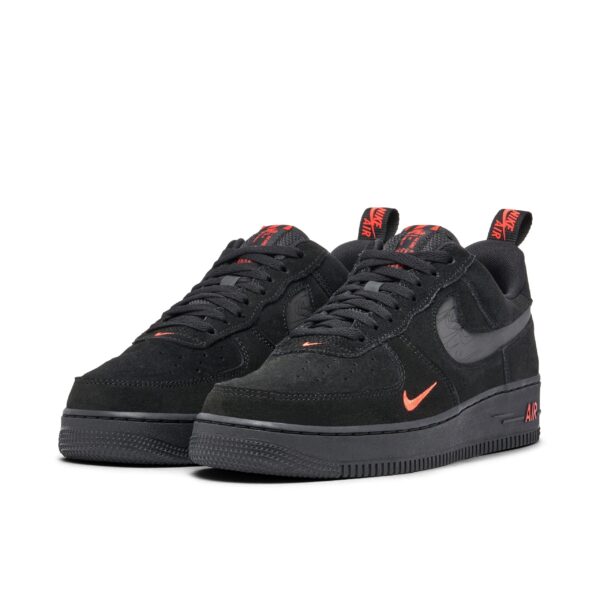 Nike Air Force 1 07 LV8 Reflective Swoosh Black Crimson - Image 6