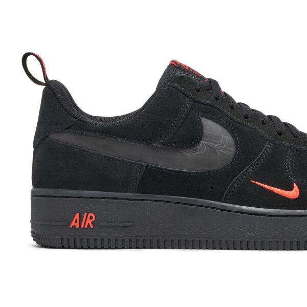 Nike Air Force 1 07 LV8 Reflective Swoosh Black Crimson - Image 5
