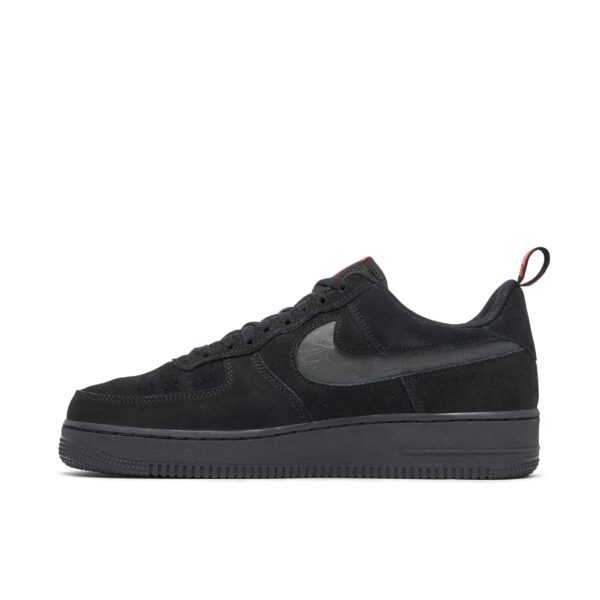 Nike Air Force 1 07 LV8 Reflective Swoosh Black Crimson - Image 2