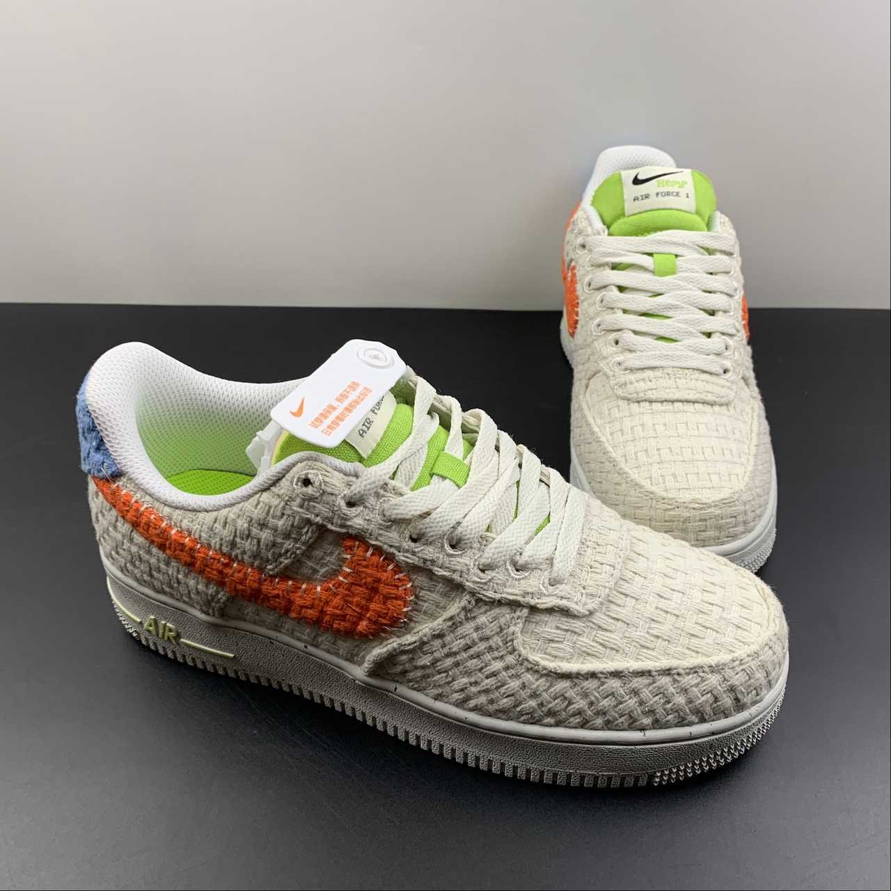 Nike Air Force 1 Low Hemp White Orange University Blue DV2112-001