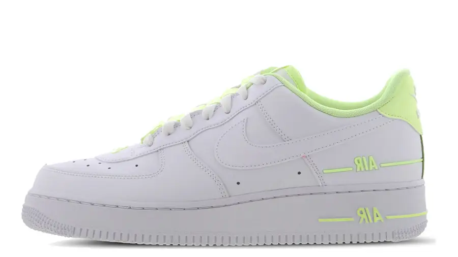 Nike Air Force 1 Low Tape Double Air White Barely Volt Men's Size 7 - 12 US, Women's Size 5.5 - 10 US