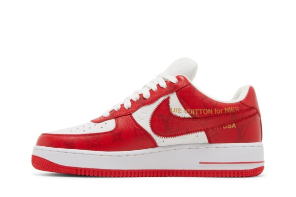 Nike Air Force 1 Low x Louis Vuitton By Virgil Abloh White Red - Image 3