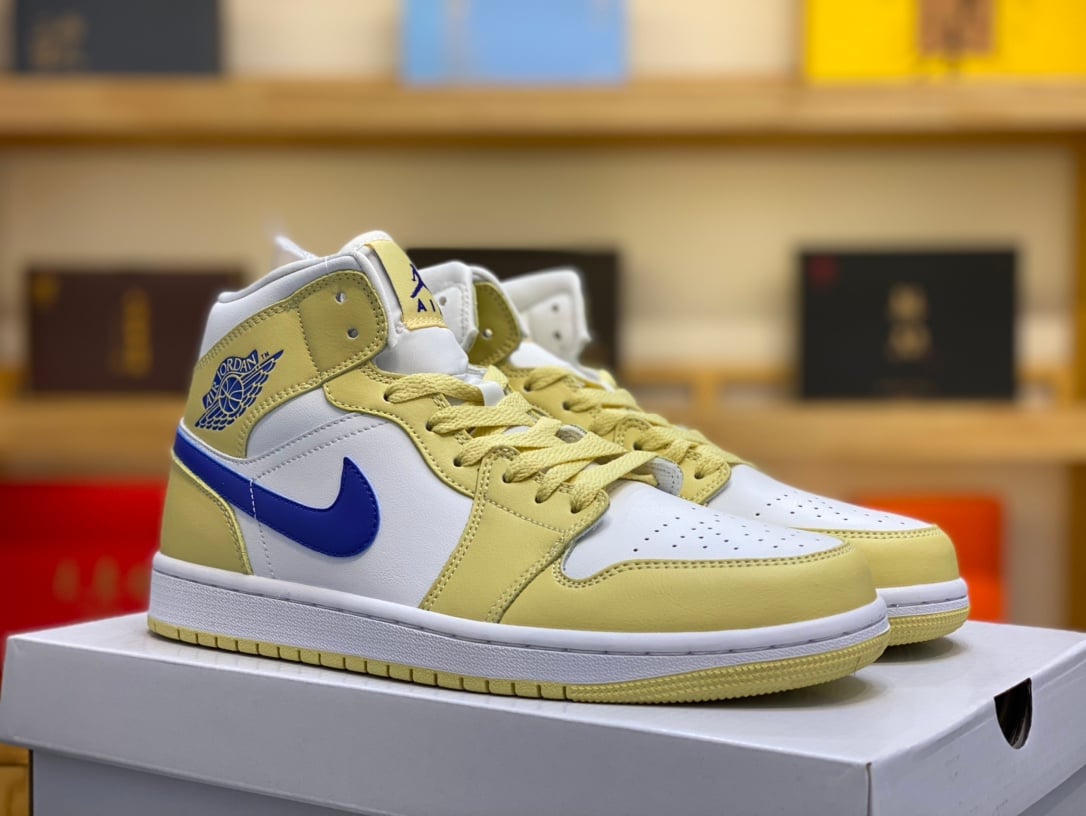 Nike Air Jordan 1 Mid 'Washed Lemon' BQ6472-701