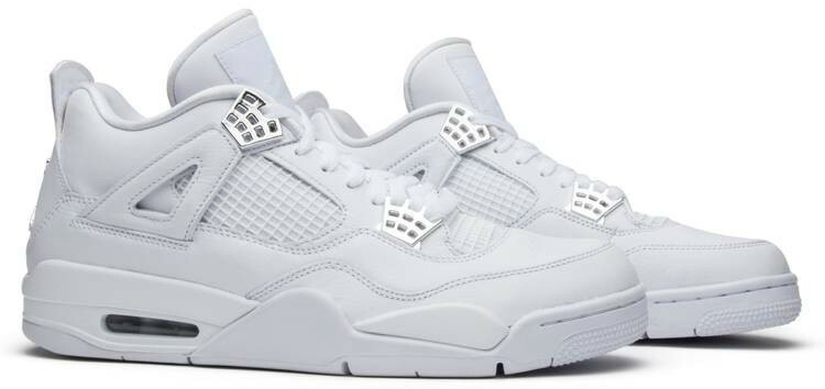 Nike Air Jordan 4 Retro Pure Money White 308497-100 men size 7 - 11 US, women size 5.5 - 10 US