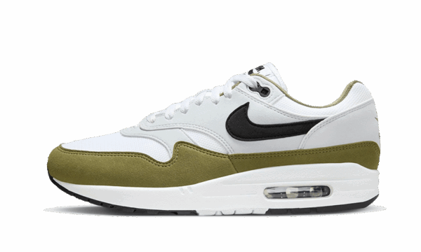 Nike Air Max 1 White Black Medium Olive