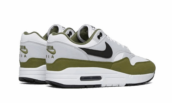 Nike Air Max 1 White Black Medium Olive - Image 3