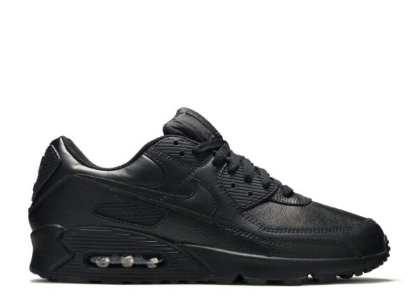 Nike Air Max 90 Leather 'Triple Black' Unfading Sneaker