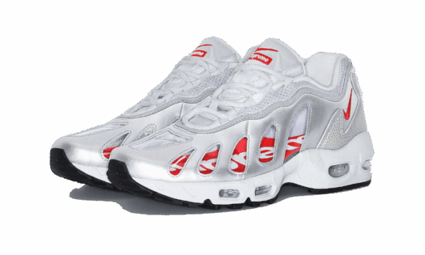Nike Air Max 96 Metallic Silver Supreme - Image 2