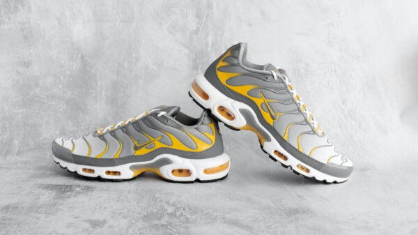 Nike Air Max Plus Particle Grey Dark Sulphur - Image 4