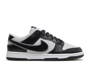 Nike Dunk Low 'Chenille Swoosh – Black Grey Fog' Unfading Sneaker