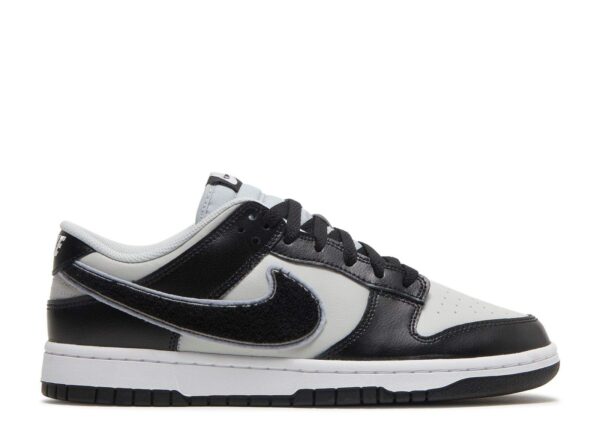 Nike Dunk Low 'Chenille Swoosh – Black Grey Fog' Unfading Sneaker