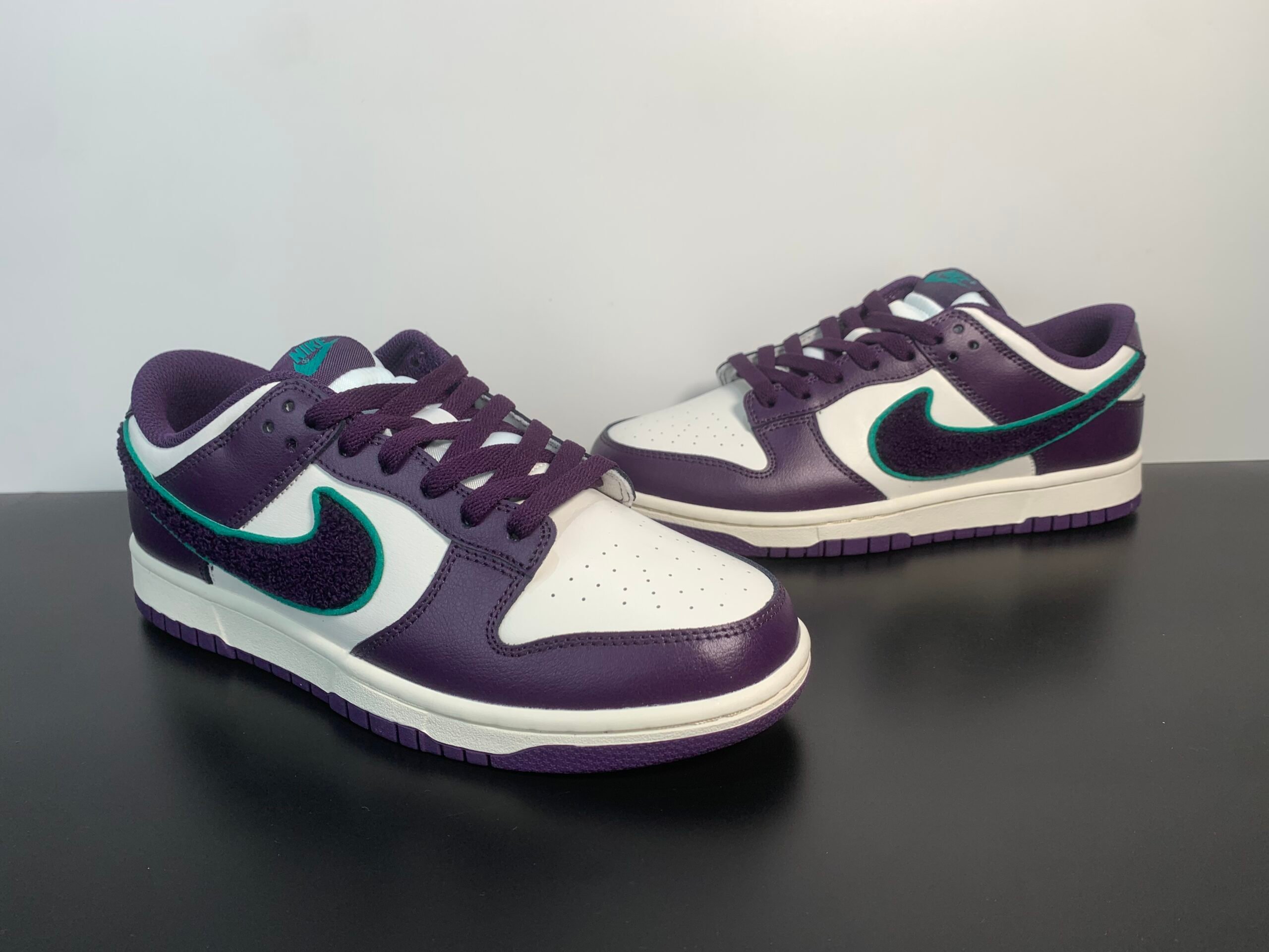 Nike Dunk Low Chenille Swoosh Sail Grand Purple DQ7683-100