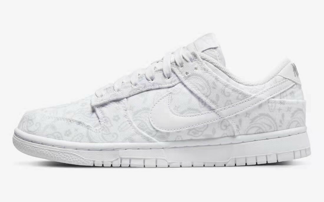 Nike Dunk Low White Paisley Men's Size 7 - 12 US, Women's Size 5.5 - 10 US