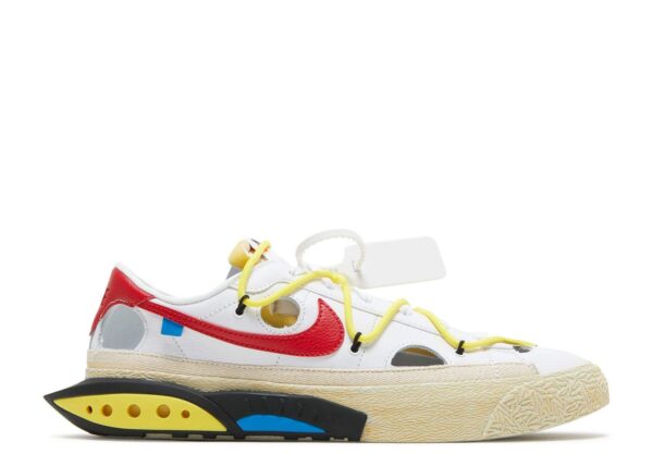 Nike Off-White x Blazer Low 'White University Red' Unfading Sneaker
