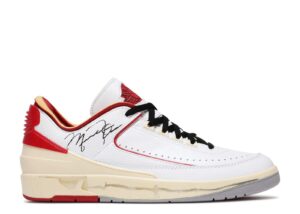 Off-White x Air Jordan 2 Retro Low SP 'White Varsity Red' Unfading Sneaker