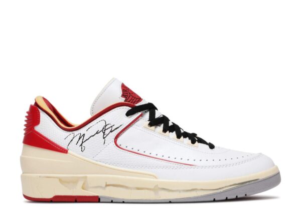 Off-White x Air Jordan 2 Retro Low SP 'White Varsity Red' Unfading Sneaker