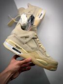 Off-White x Air Jordan 4 Sail/Muslin-White-Black CV9388-100