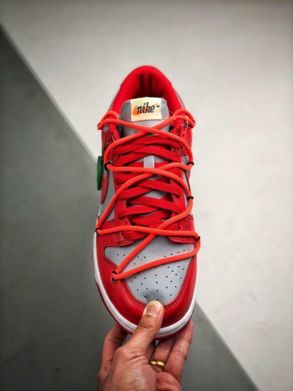 Off-white X Dunk Low University Red Ct0856-600 Men’s Size 6.5 – 11 Us - Image 3