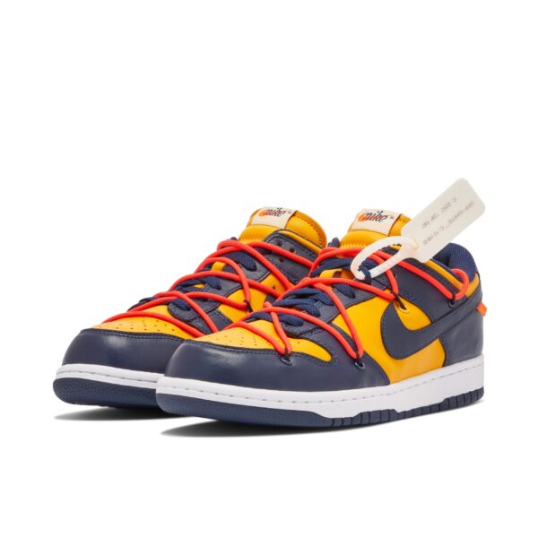 Off-White x Nike SB Dunk Low University Gold - Image 4