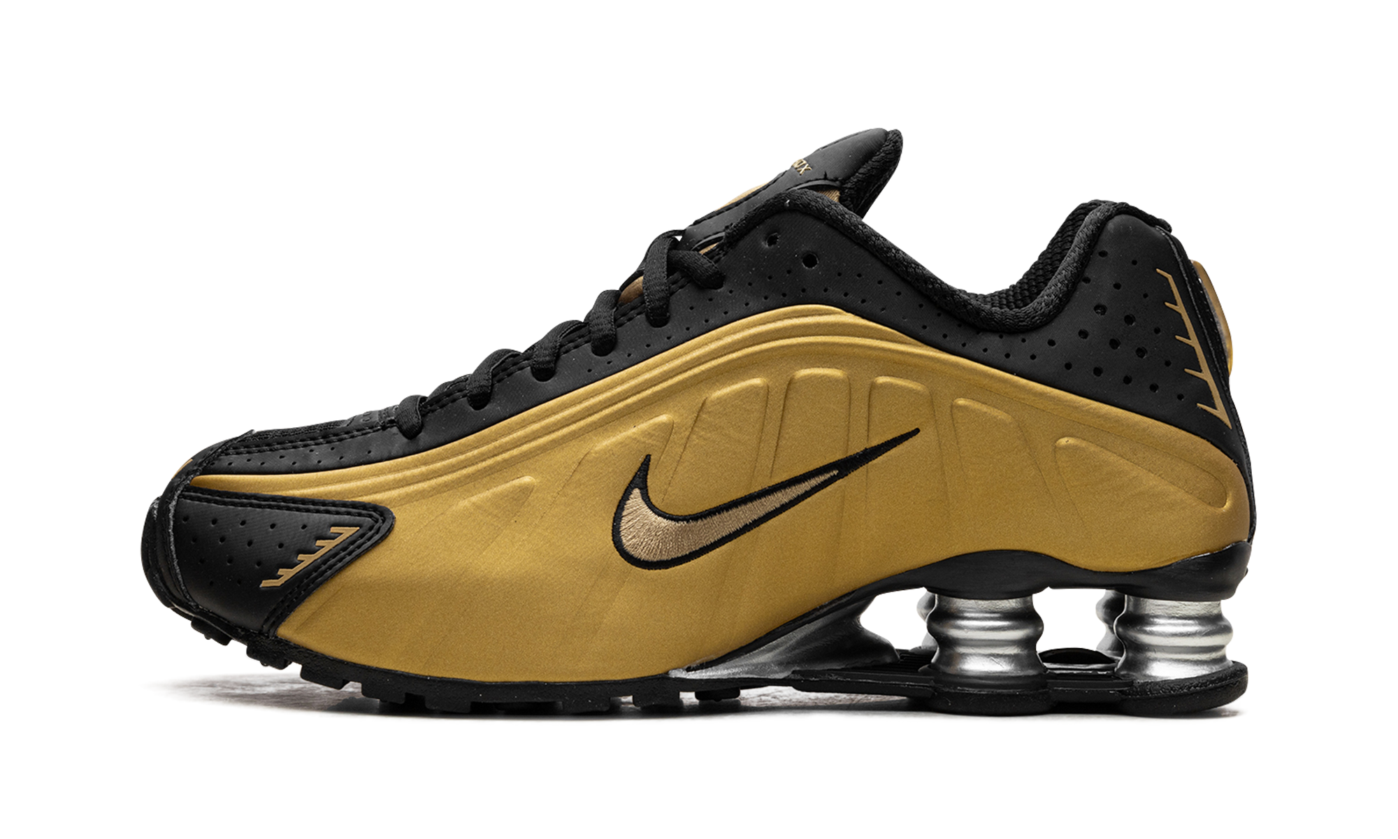 Shox R4 WMNS "Black / Metallic Gold"