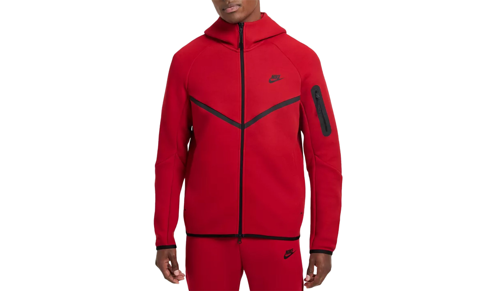 Sportswear Tech Fleece Windrunner Full-zip Hoodie "GYM RED/BLACK"